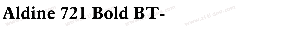 Aldine 721 Bold BT字体转换